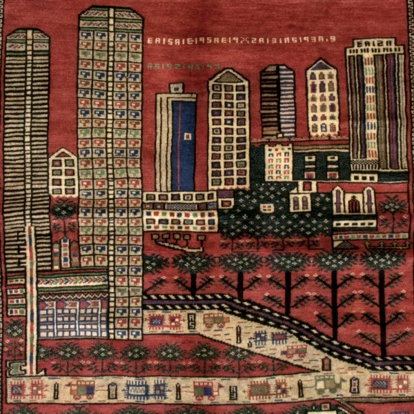 Tappeto con la città