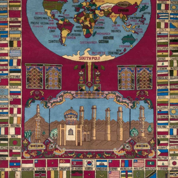 Tappeto con il mondo