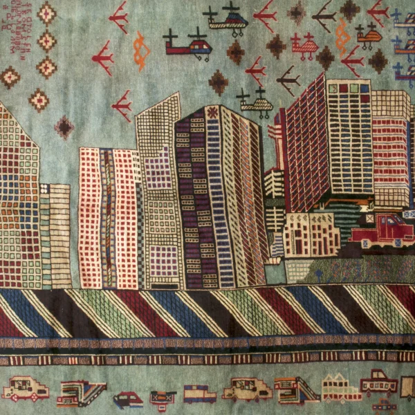 Tappeto con la città