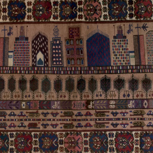 Tappeto con la città