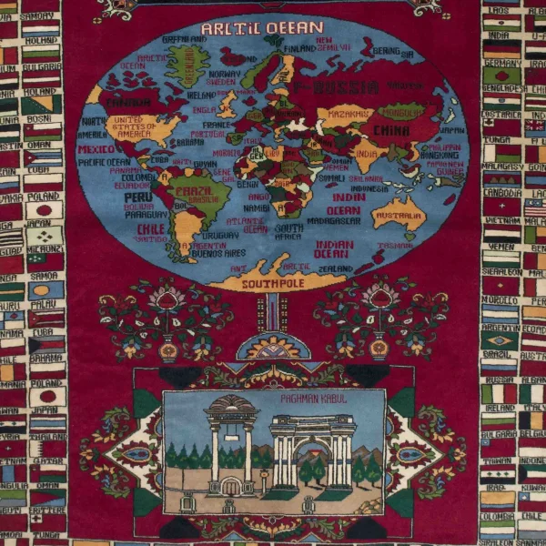 Tappeto con il mondo