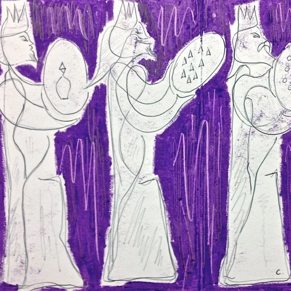 I Re Magi. N° 6 studi per cartolina augurale