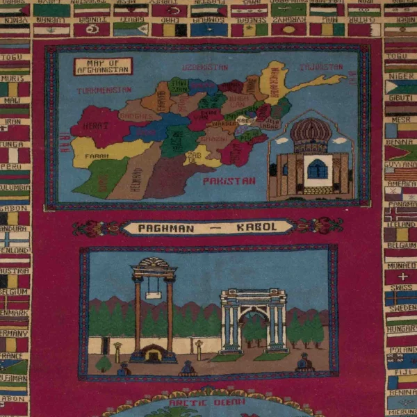 Tappeto con l'Afghanistan