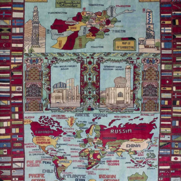 Tappeto con l'Afghanistan