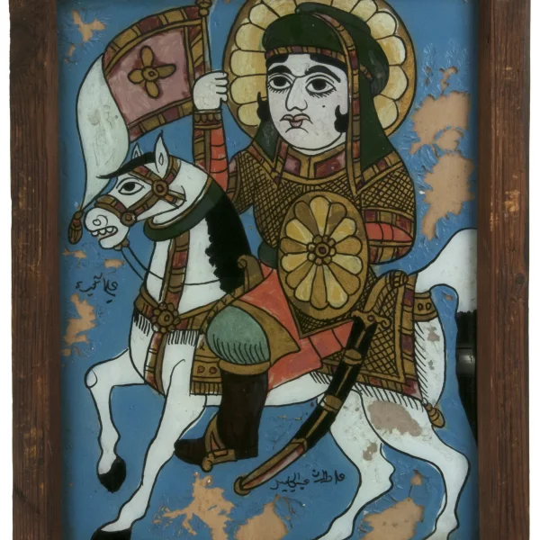 Santo a cavallo. Firmato: Abd-al-Gialil