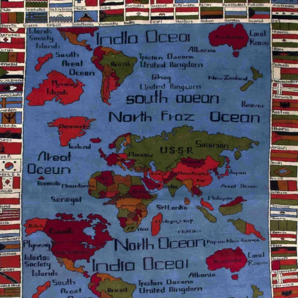 Tappeto con il mondo