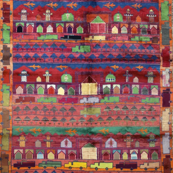 Tappeto con la città