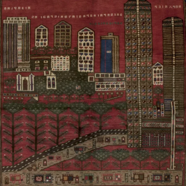 Tappeto con la città