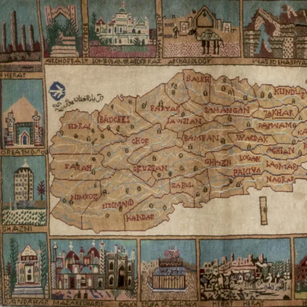 Tappeto con l'Afghanistan