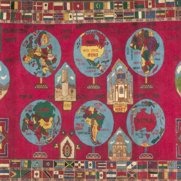 Tappeto con l'Afghanistan